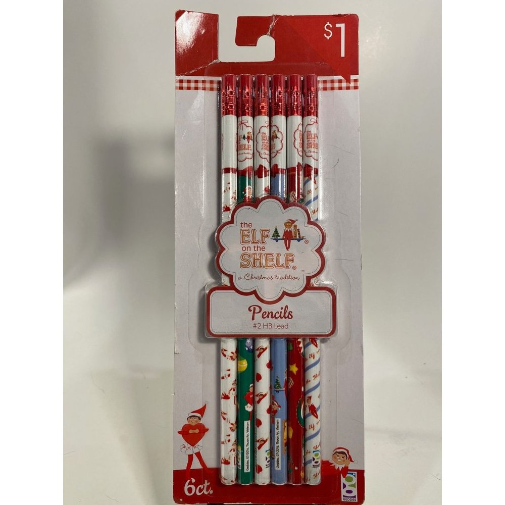Elf on the Shelf Pencils, 6 Count,  2016 Brand New, Unopened Package